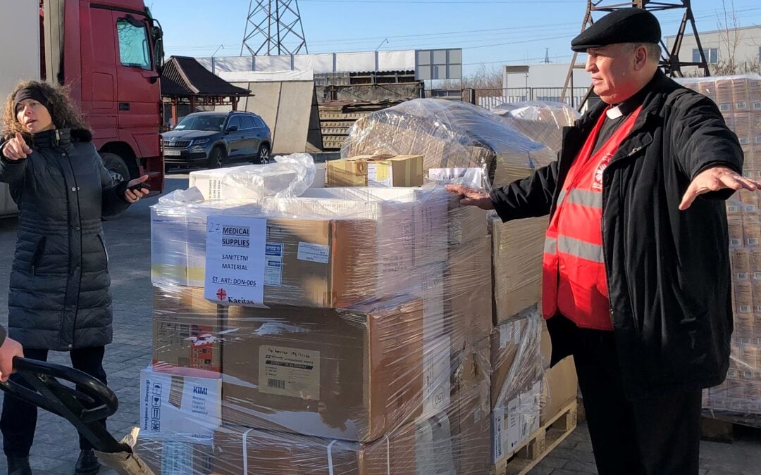 Pošiljka humanitarne pomoči Slovenske karitas Ukrajini. Foto: Arhiv Karitas