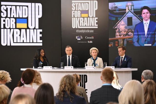 Stand with Ukraine donatorska konferenca Vir: Evropska komisija